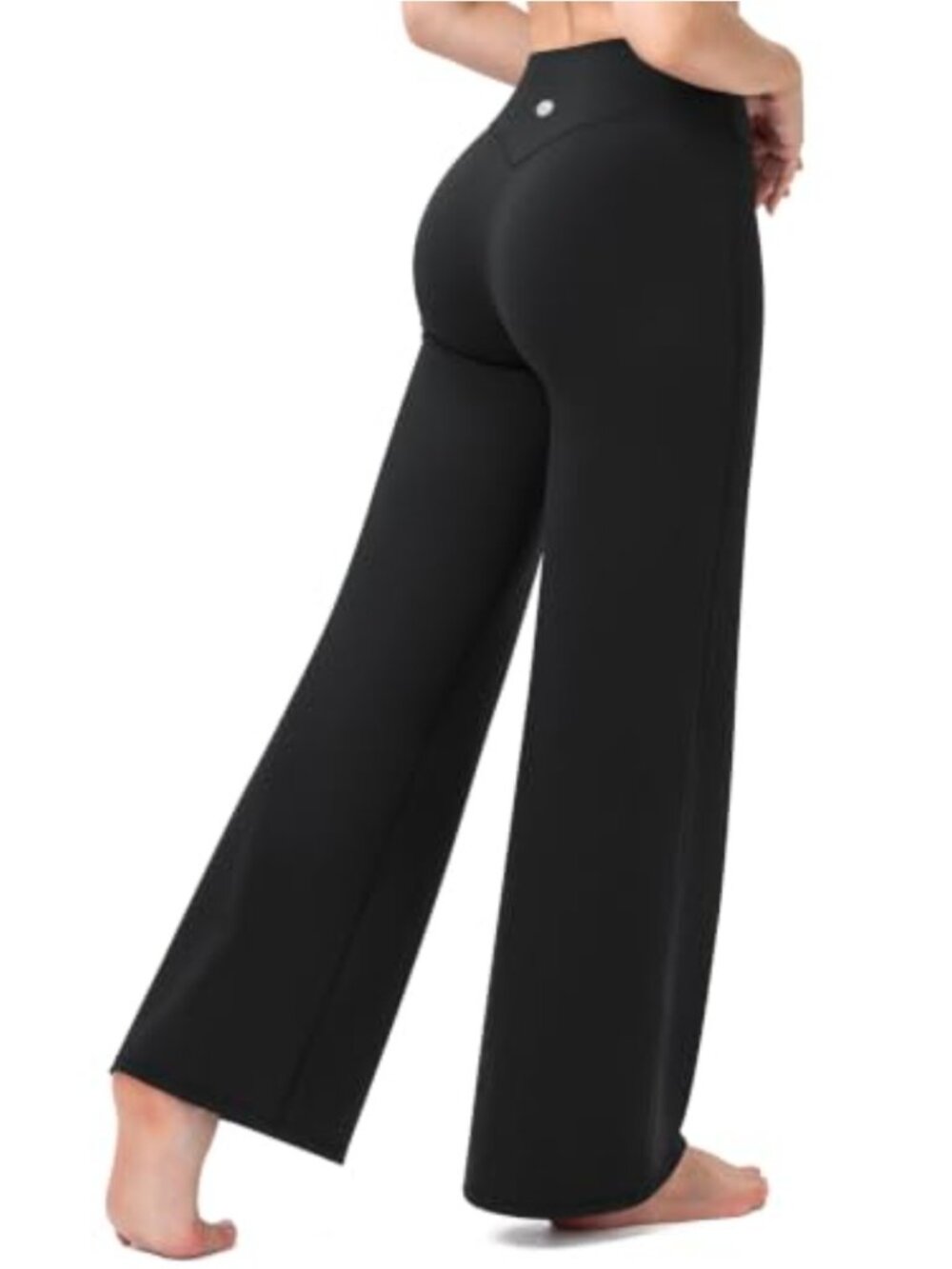 Wide Leg High Waisted Yoga Pants Gym Leggings Straight Leg